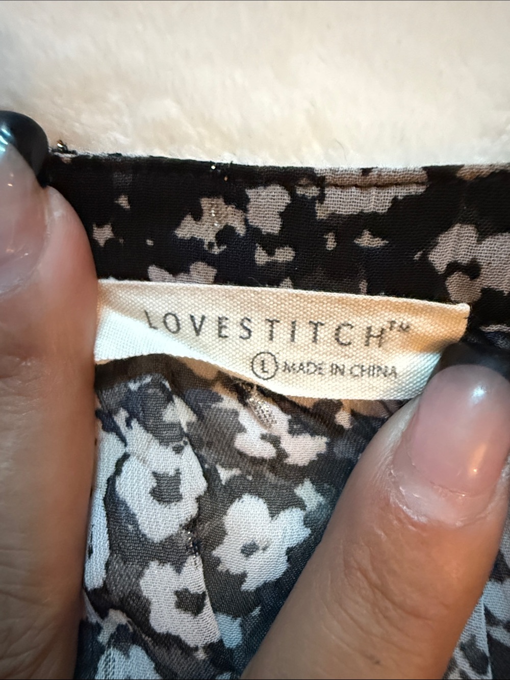 lovestitch Black and White Floral Cami